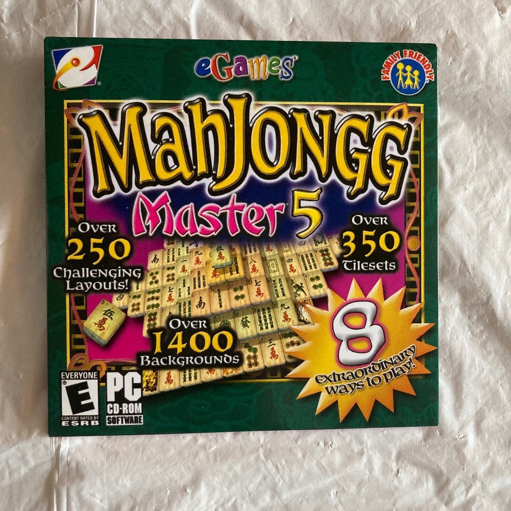 Vintage Mahjongg Master 5!Pc CD ROM Game